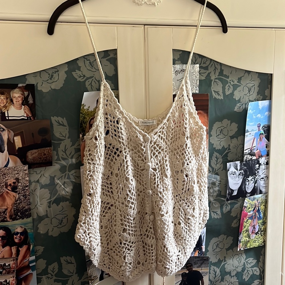 Boho festival crochet top Small